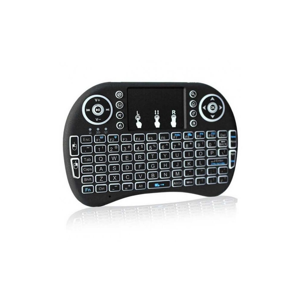 Πληκτρολόγιο & Touchpad Soultronic i8+ Backlit Mini Wireless QWERTY Φωτιζόμενο με 3 επιλογές χρωμάτων