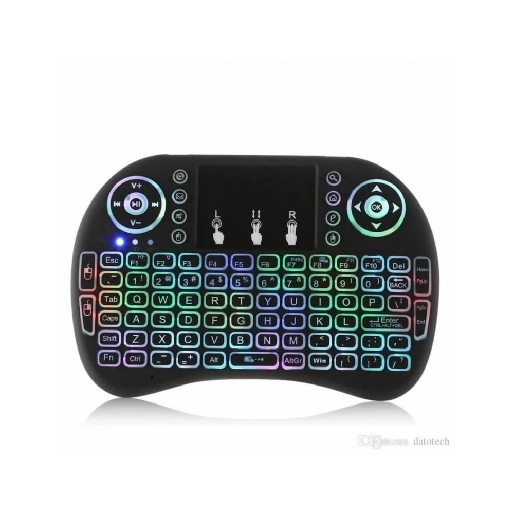 Πληκτρολόγιο & Touchpad Soultronic i8+ RGB Mini Wireless QWERTY Φωτιζόμενο με 4 επιλογές RGB χρωμάτων