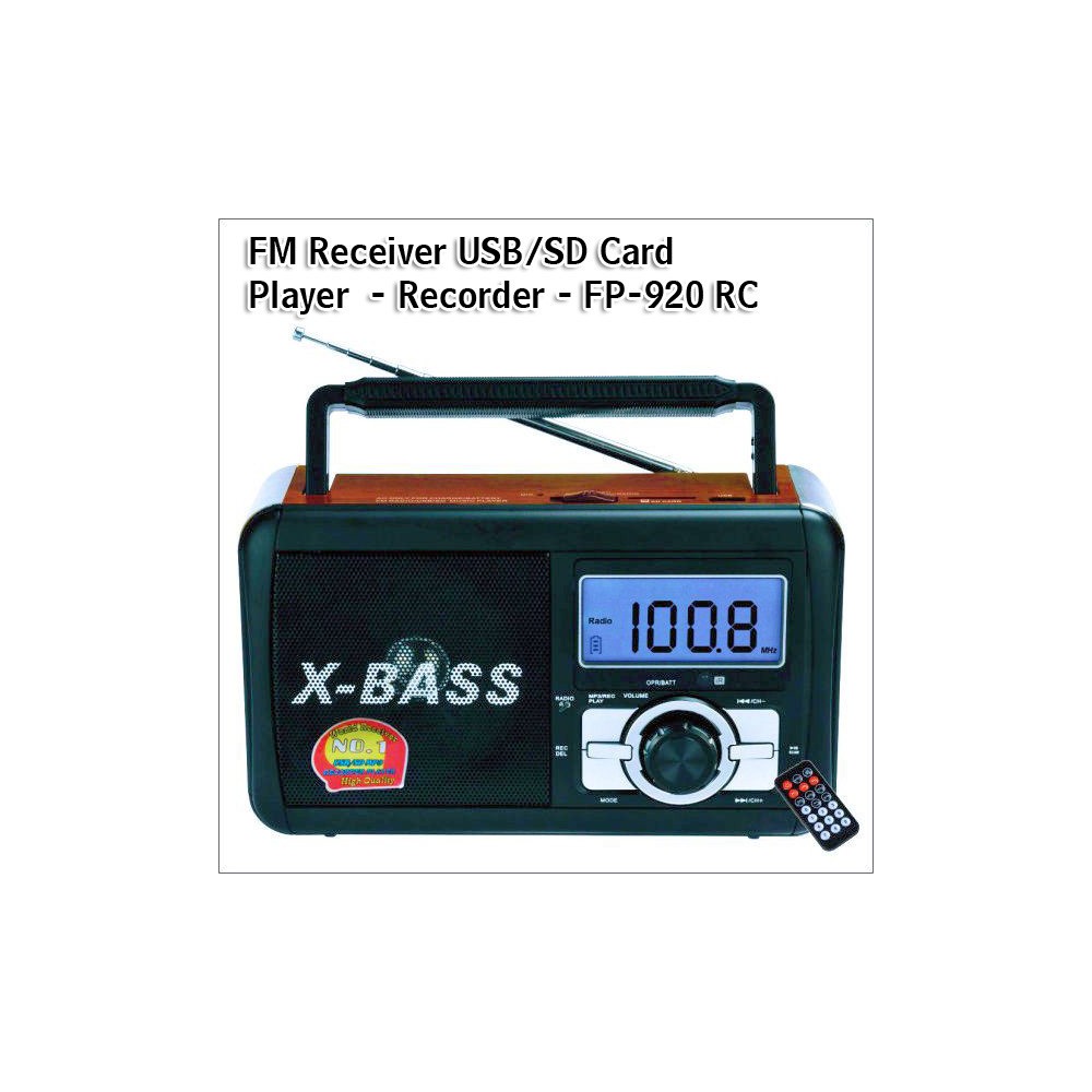 EPE FP-910RC Φορητό Ραδιόφωνο Επαναφορτιζόμενο με USB Κόκκινο