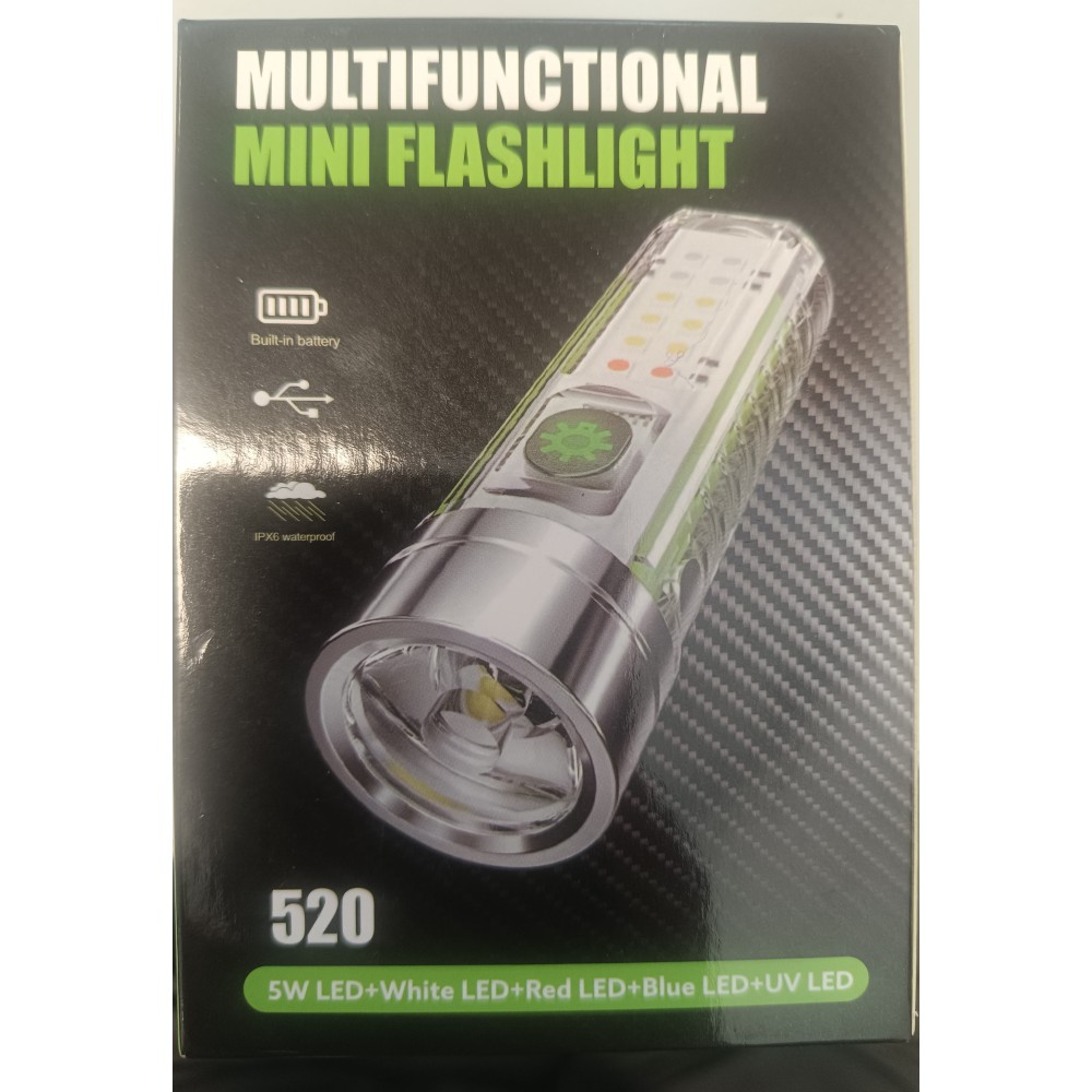 Φακός LED UV IPX4 με Μέγιστη Φωτεινότητα 300lmMMF520