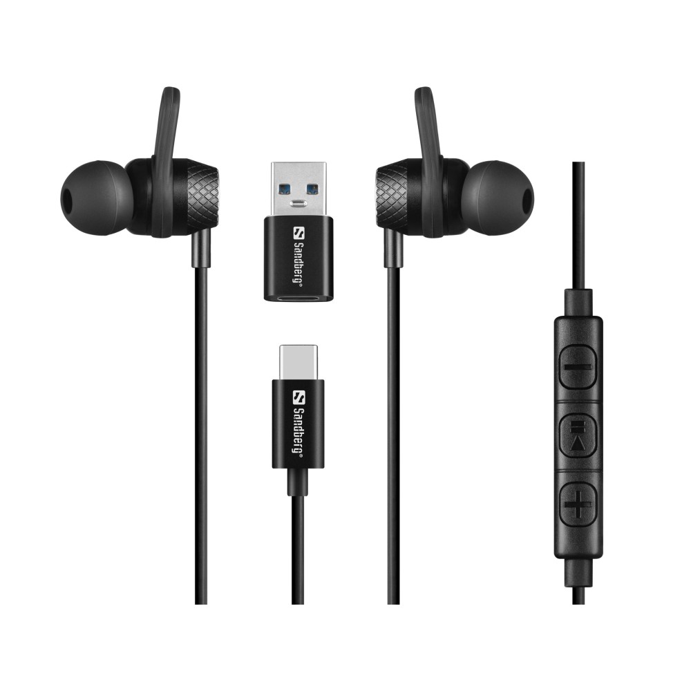 Sandberg USB-C/A In-Earset with Line-Mic