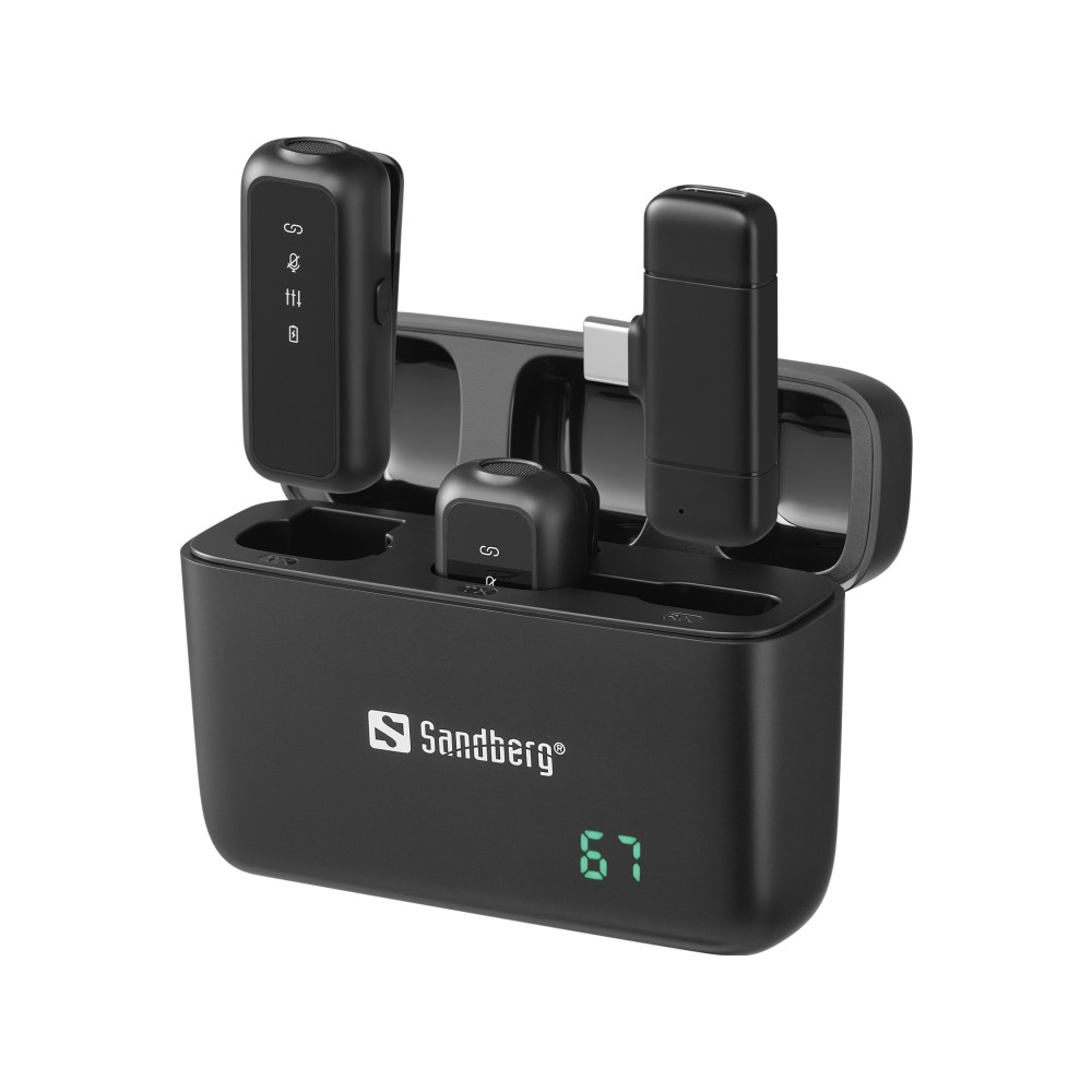 Sandberg Streamer USB-C Wireless Mic x2