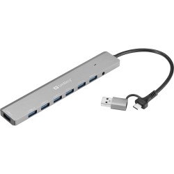 Sandberg USB-C/A to 7 x USB...