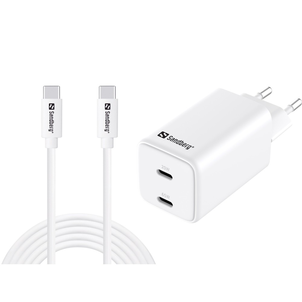 Sandberg AC Charger USB-C PD65W EU 3M