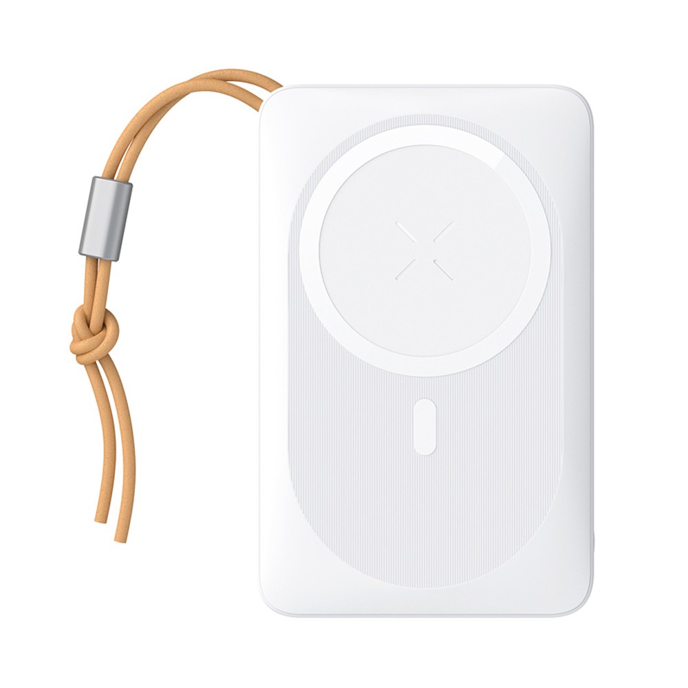 W1151 MagOn Magnetic Wireless MagSafe Power Bank 10000mAh 15W με Θύρα USB-A και Θύρα USB-C Power Delivery / Λευκό