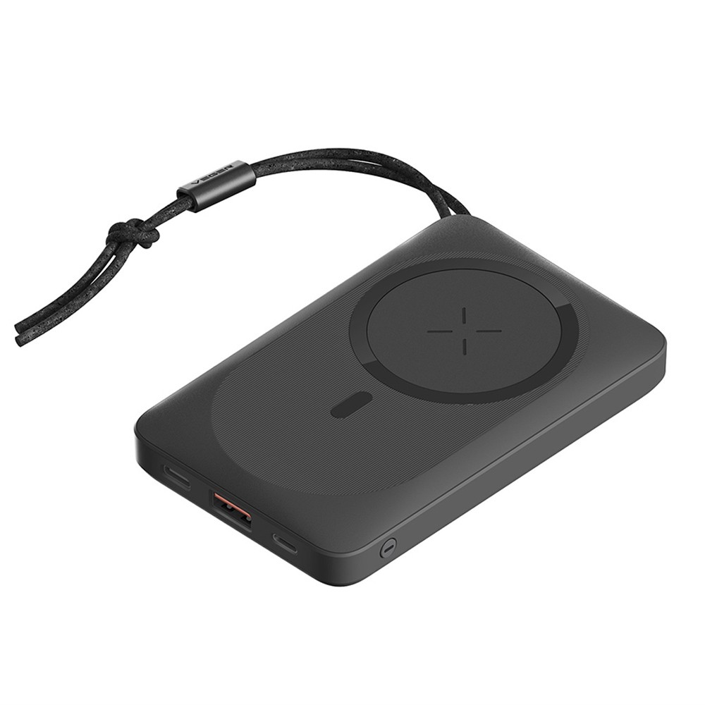 W1151 MagOn Magnetic Wireless MagSafe Power Bank 10000mAh 15W με Θύρα USB-A και Θύρα USB-C Power Delivery / Μαύρο