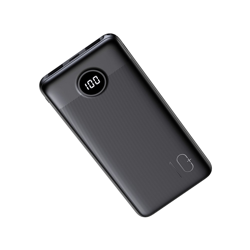 L10 - Power Bank 10000mAh με 2 Θύρες USB-A και Θύρα USB-C Μαύρο