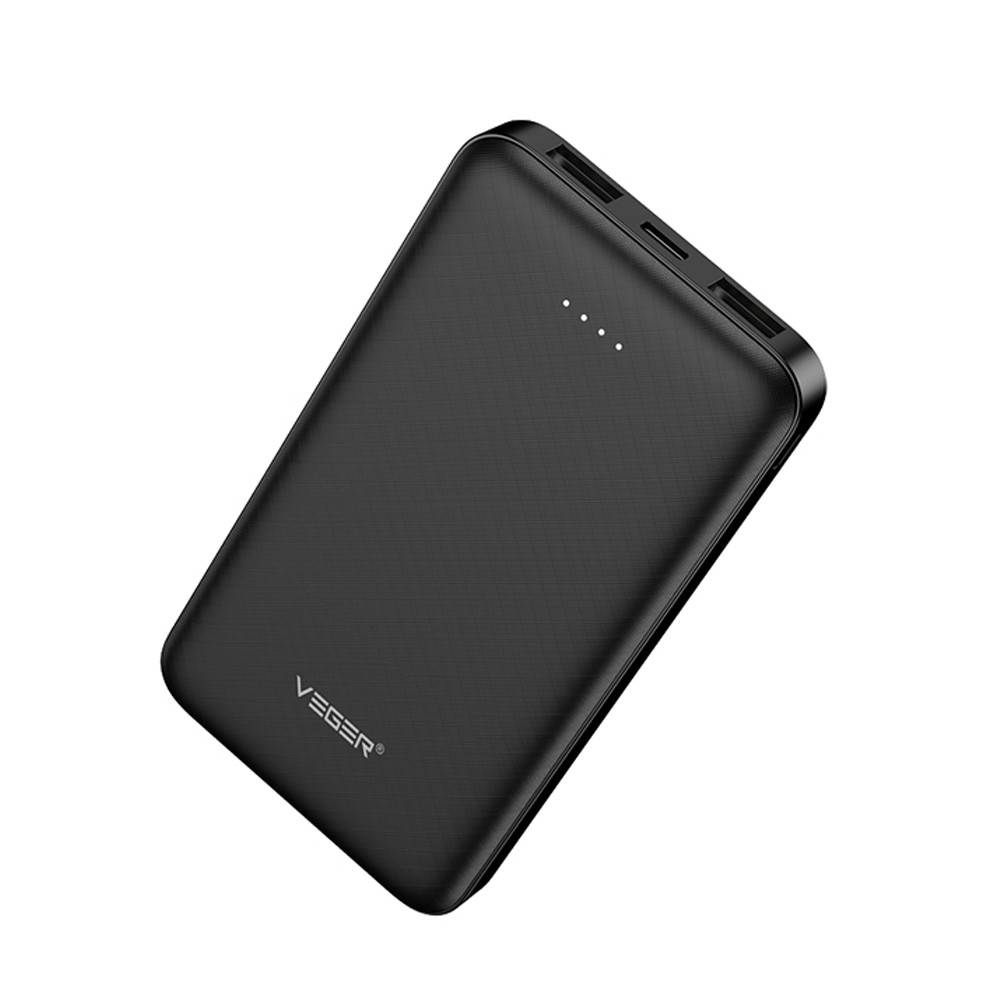 A10 Power Bank 10000mAh με 2 Θύρες USB-A Μαύρο