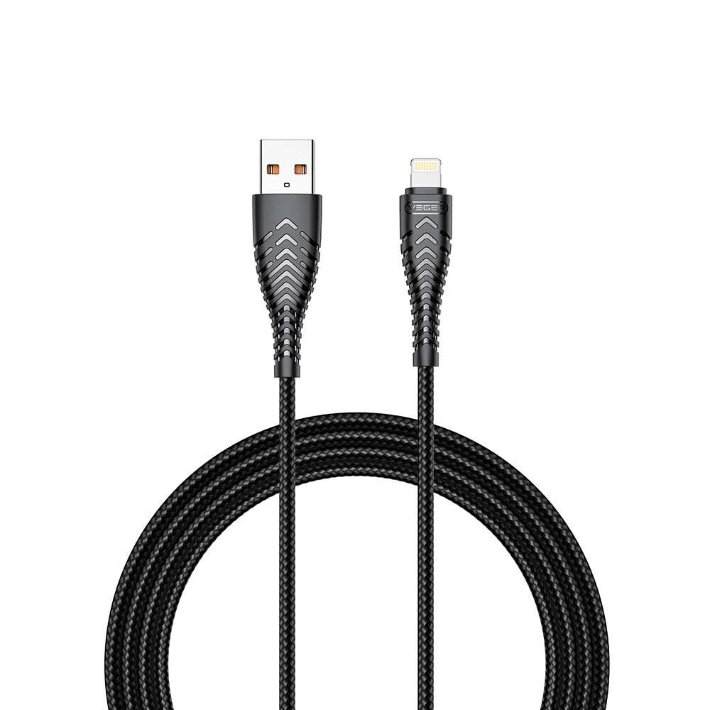 V105 Braided USB to Lightning DATA Cable Μαύρο 1.2m