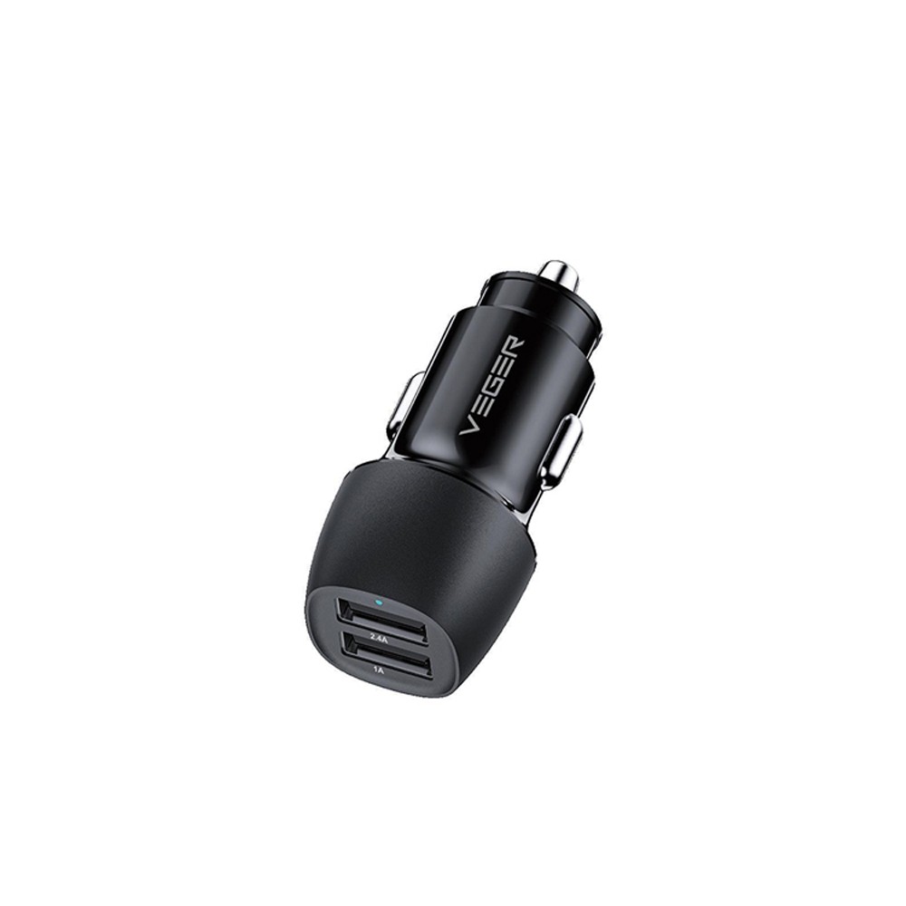 CC316- Φορτιστής Αυτοκινήτου 17W με 2 Θύρες Usb 2A - Μαύρο