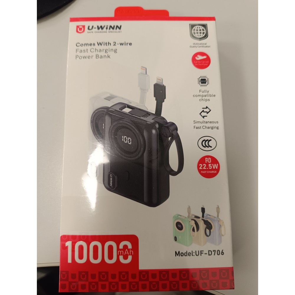 POWERBANK UF-D706 10.000mAh PD22.5 WATT