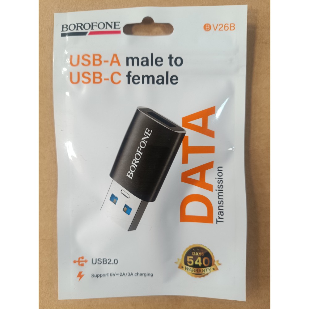 BOROFONE BV26B USB-A to USB-C Female Adaptor