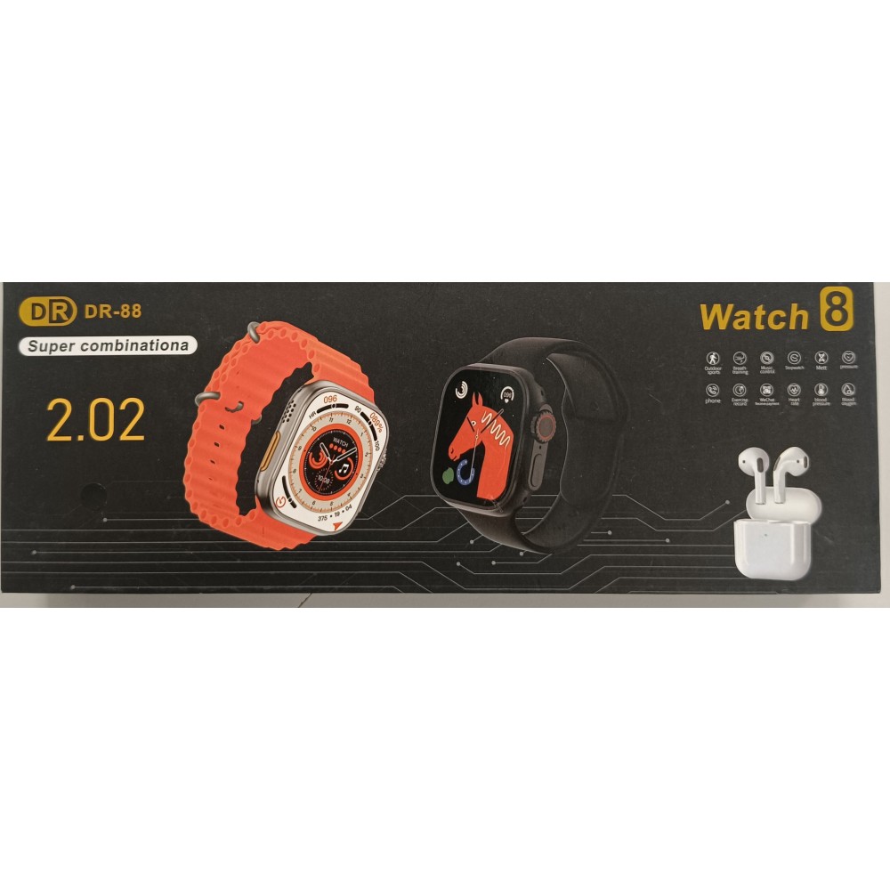 DR DR-88 SMARTWATCH + AIRBUDS (BLACK)