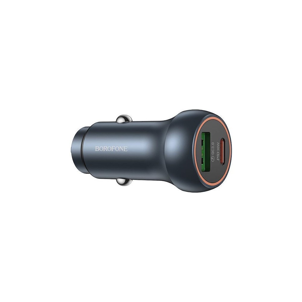Φορτιστής Αυτοκινήτου Borofone Bz32b Fresh 48w 3a 1 X Usb-c 1 X Usb-c Γκρι (BZ32B)